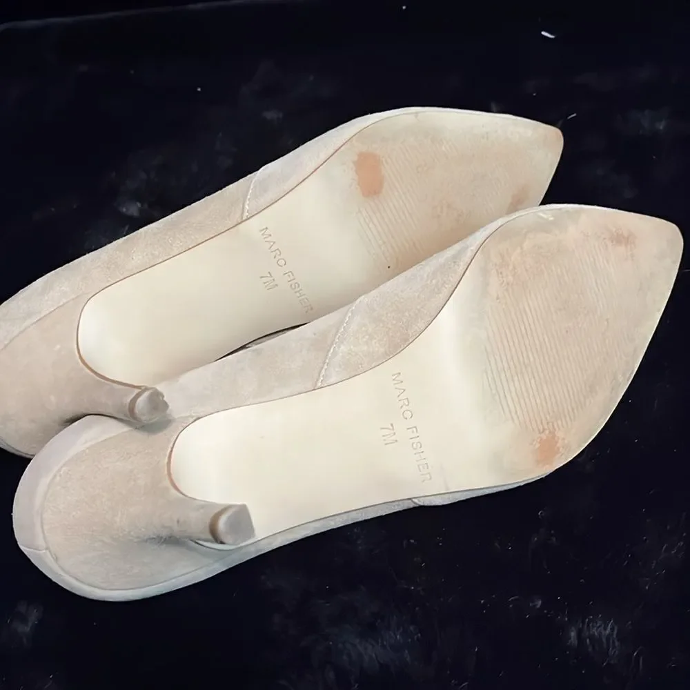 Marc Fisher Tuscany Suede Pointed Toe Pumps